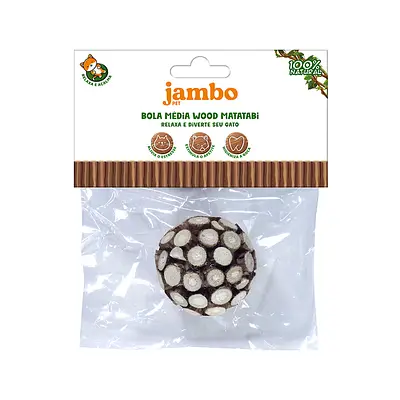 Brinquedo Jambo Bola Wood Matatabi para Gatos