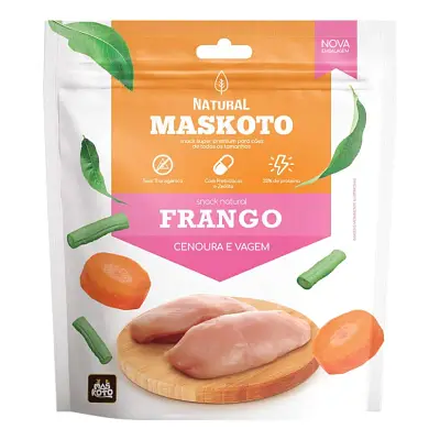 Bifinho Para Cães Maskoto Frango, Vagem e Cenoura 60g