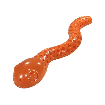 Brinquedo Jambo TPR Sound Cobra Laranja para Cães