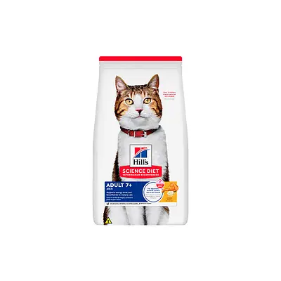 Ração Seca Hill's Science Diet Adulto 7+ para Gatos Idosos Sabor Frango 3,17 kg