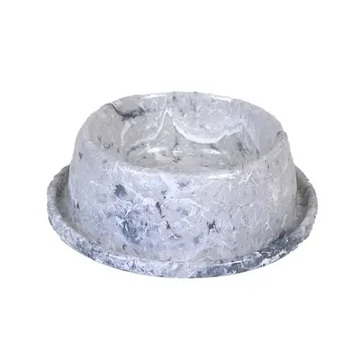 Comedouro Pet Injet Plástico Antiformiga Mármore Carrara para Cães e Gatos