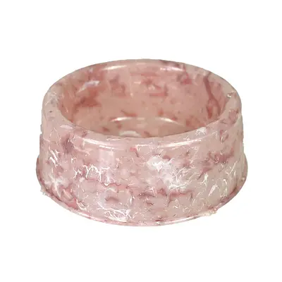 Comedouro Pet Injet Plástico Patinha Mármore Rose para Cães