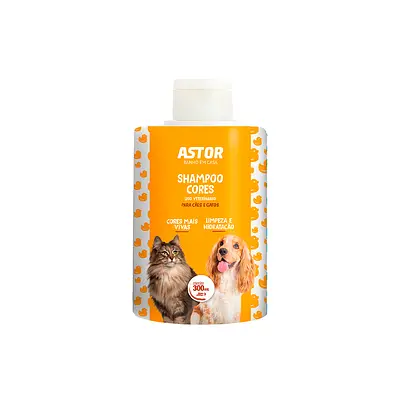 Shampoo Cores Astor para Cães e Gatos 300 ml