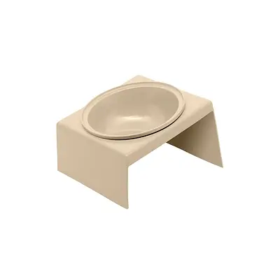 Comedouro ou Bebedouro Furacão Pet Com Suporte Bege