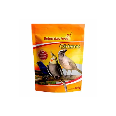 Alimento Pássaro Reino das Aves Semente de Cártamo 400g