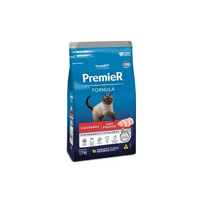 Ração Premier Formula Performance e Vitalidade para Gatos Adultos Castrados Sabor Frango