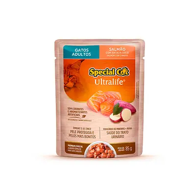 Ração Úmida Special Cat Ultralife Salmão com Batata-Doce para Gatos Adultos 85 g