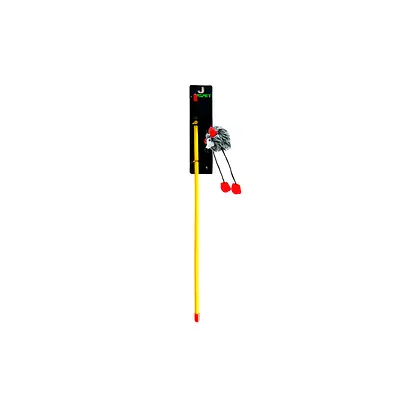 Brinquedo Jumpet Varinha Amarelo com Ratinho Para Gatos