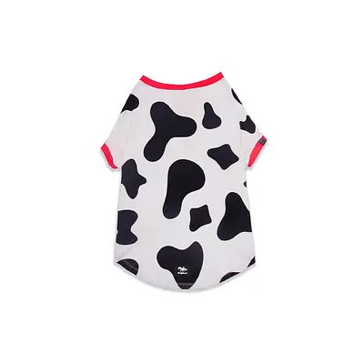 Roupa Dognerd Pela Vaquinha com UV50 Preto e Branco para Cães