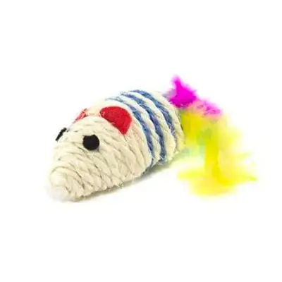 Brinquedo Gatos The Pets Ratinho Sisal C/Penas