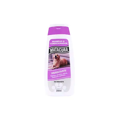 Shampoo e Condicionador Matacura Hidratante Para Cães e Gatos 200 ml