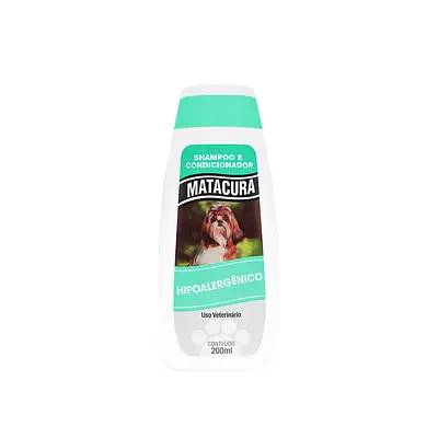 Shampoo e Condicionador Matacura Hipoalergênico para Cães e Gatos 200 ml
