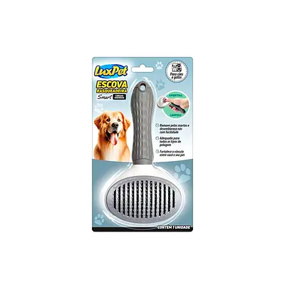 Rasqueadeira Luxpet Pelos Longos e Espessos para Cães e Gatos