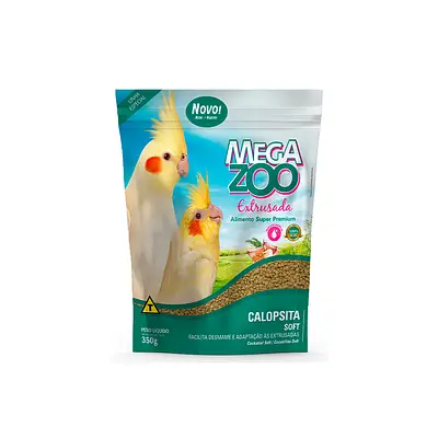 Ração Extrusada Megazoo para Calopsitas Soft 350 g