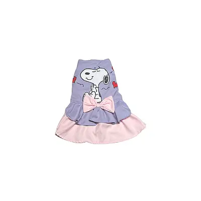 Vestido Zooz Pets Snoopy Love Lilás para Cães