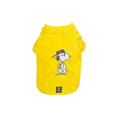 Camiseta Zooz Pets Snoopy Acadêmico Amarela para Cães