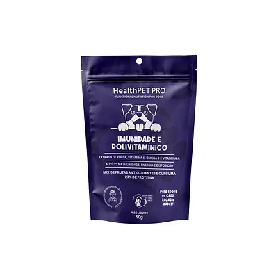 Biscoito HealthPet Pró Imunidade e Polivitaminico para Cães 50 g