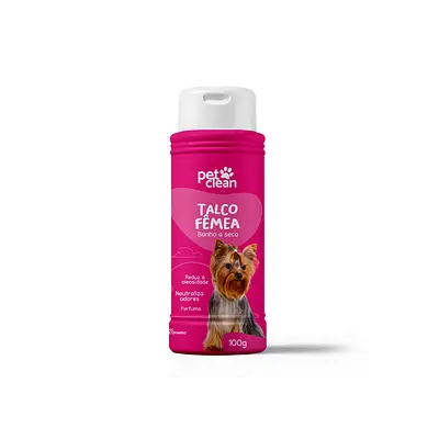 Talco Banho a Seco Pet Clean Fêmea para Cães 100g