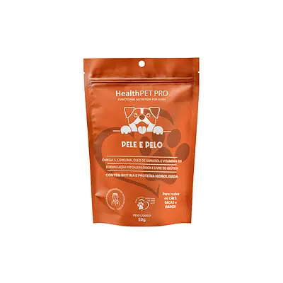 Biscoito HealthPet Pró Pele e Pelo para Cães 50 g
