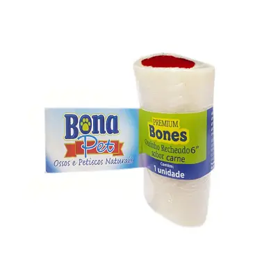 Osso Bonapet para Cães Natural Recheado Sabor Carne 6