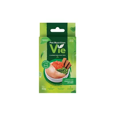 Snack Pet Nutrition Vie Frango com Legumes para Cães 50 g