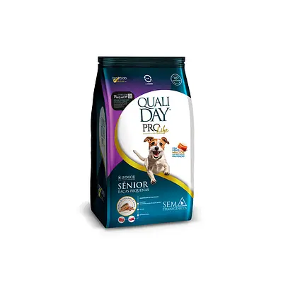 Ração Qualiday Pro Life Sabor Frango com Batata Doce para Cães Sênior Raças Pequenas