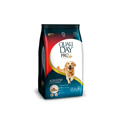 Ração Qualiday Pro Life Sabor Frango para Cães Adultos Raças Médias e Grande - 2,5kg