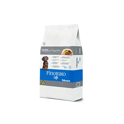Ração Finotrato Life para Cães Sênior de Raças Pequenas e Médias Sabor Frango e Arroz 3 kg