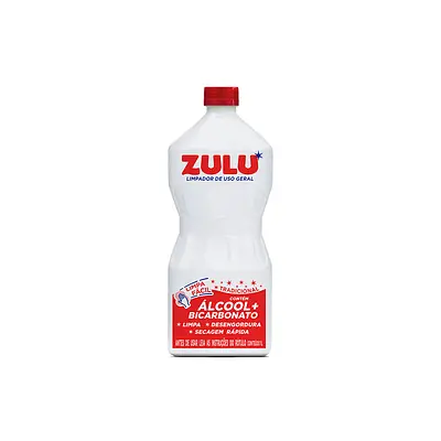 Limpador Zulu Álcool com Bicarbonato 1L Litro