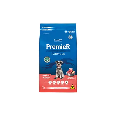 Ração Premier Fórmula Sabor Carne com Batata Doce para Cães Adultos de Raças Pequenas
