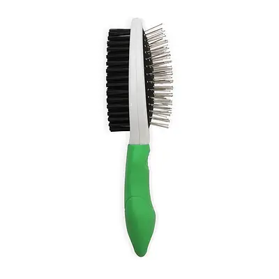 Escova Dupla Fresh Verde para Cães e Gatos