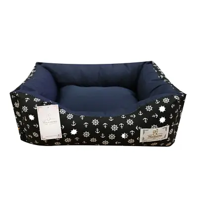 Cama De Tecido Retangular Maxximo Pet Ancora Preta G