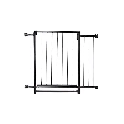 Portão Qually Metal Sossega Vira Lata Preto com Extensor de 10 cm para Cães