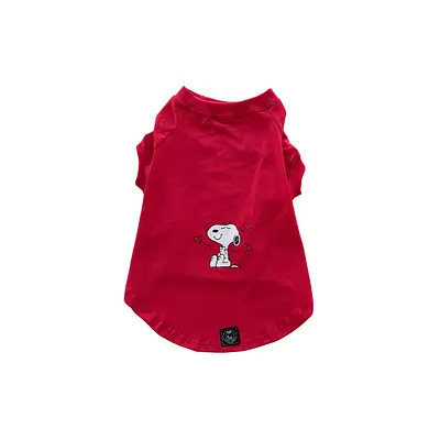 Camiseta Snoopy Love Vermelha para Cães