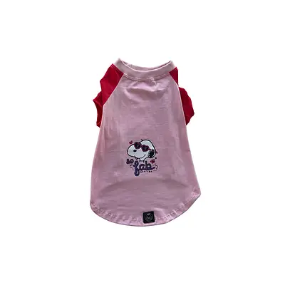 Camiseta Snoopy So Fab Rosa para Cães