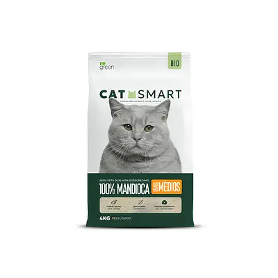 Areia Higiênica Cat Smart Grãos Médios para Gatos 4 kg