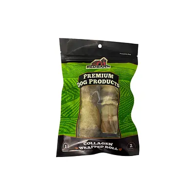 Osso Redbarn Collagen Wrapped Roll para Cães 2 Unidades