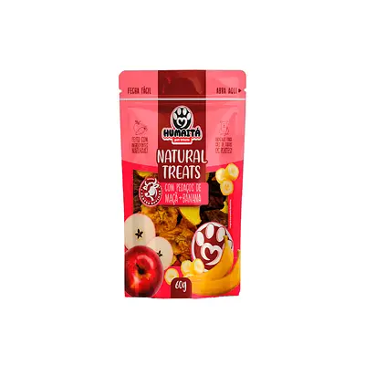 Snack Humaitá Natural para Cães Sabor Carne, Maçã e Banana 60 g