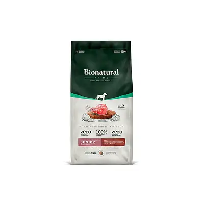 Ração Bionatural Prime para Cães Filhotes de Raças Grandes e Gigantes Sabor Cordeiro, Blueberry, Coco e Aveia