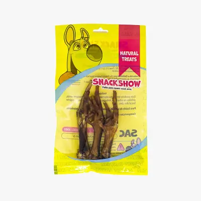 Mordedor para cães Snack Show pés de frango com 3 unidades