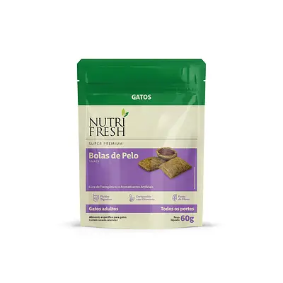 Snack Nutrifresh Bola de Pelos para Gatos Adultos 60 g