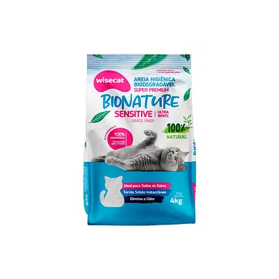 Areia Bionature Sensitive para Gatos