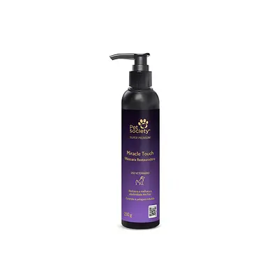 Máscara Hidratante Pet Society Miracle Touch para Cães e Gatos 230 g