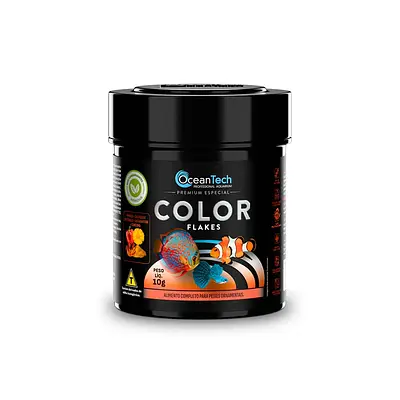 Alimento Ocean Tech Color Flake para Peixes Marinhos
