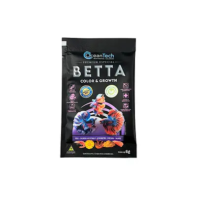 Alimento Ocean Tech Betta Color e Growth para Peixes Betta