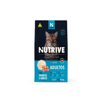 Ração Nutrive Select para Gatos Adultos Sabor Frango e Arroz