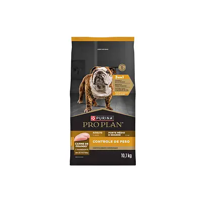 Ração Nestlé Purina Pro Plan Controle de Peso para Cães Adultos de Porte Médio e Grande Sabor Frango