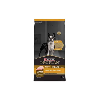 Ração Nestlé Purina Pro Plan Controle de Peso para Cães Adultos de Porte Mini e Pequeno Sabor Frango