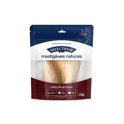 Osso Selections For Pets Orelha Bovina Pouch para Cães 250 g
