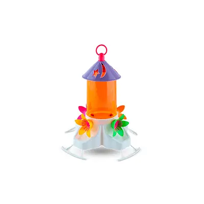 Bebedouro InjetFour Ecológico com Poleiro e Chapéu para Beija-Flor Laranja 200 ml